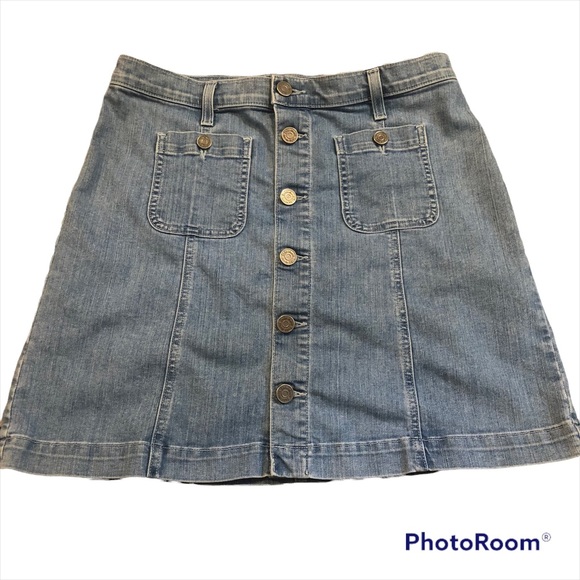 Joie Jeans Button Down Denim Skirt - Picture 6 of 10
